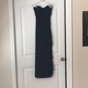 Strapless Blue Prom dress